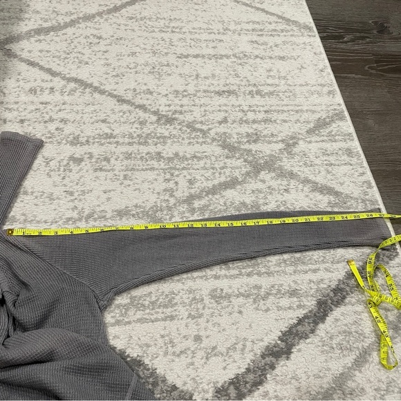 Free People Grey Waffle Knit Long Sleeve - Picture 10 of 10